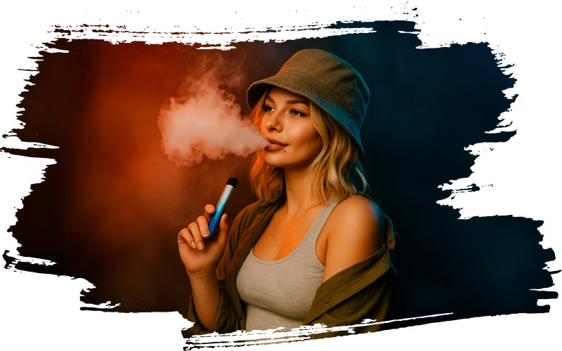 Frau mit Anglerhut genießt ihren DNT-9 Pod