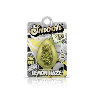Smooh CBD Blüten Lemon Haze Blüte und Verpackung